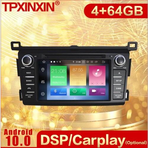 2 Din Carplay Android Radio Receiver Multimedia Stereo For Toyota RAV4 2013 2014 2015 2016 2017 2018 GPS Auto Recorder Head Unit