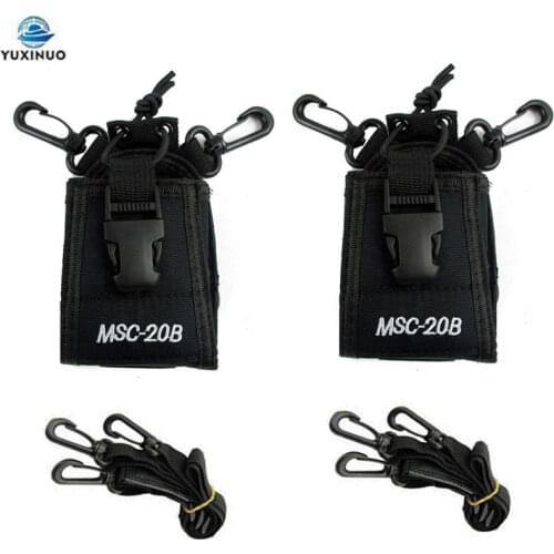 2PCS MSC-20B Walkie-Talkie Universal Nylon Pouch Bag Holster Carry Cover Case for Baofeng Radio UV-5R UV-9R UV-82 MD-380 GT-3
