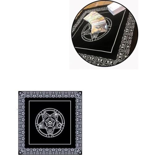 49*49cm pentacle Tarot game tablecloth non-woven material board game textiles tarots table cover playing cards