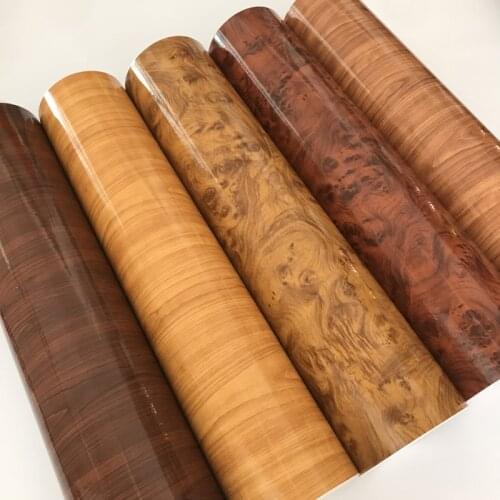 50x200 cm Self-adhesive Vinyl Wood Grain Textured Car Wrap Car Internal Stickers Wallpaper Furniture Wood Grain Paper Film
