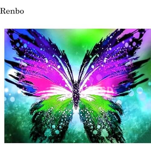5D DIY Diamond Painting Needlework Butterfly Color art Diamond Embroidery Animal Home Decor Diamond Mosaic Handmade New Arrival
