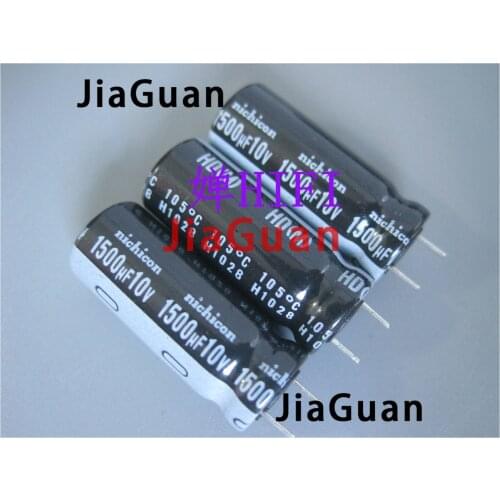 20PCS NEW NICHICON HD 10V1500UF 10X25MM Aluminum electrolytic capacitor 1500UF 10V high frequency low resistance 1500uF/10V