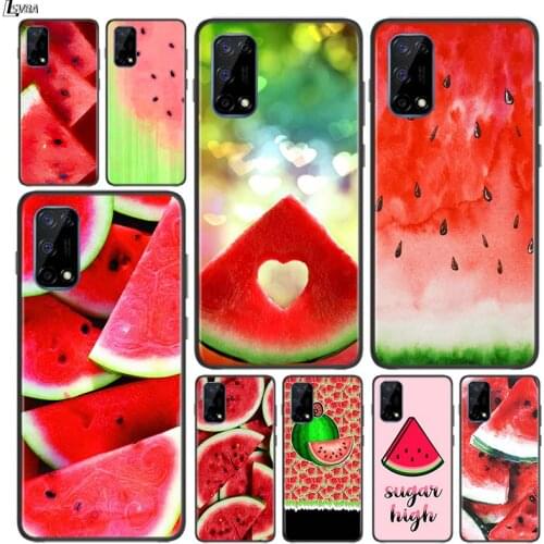 Watermelon Sweet Fruit for OPPO Realme V15 X5 X3 X50 X7 X2 C17 C11 C3 C2 7 7i 6 6S 6i 5 Narzo 20 Pro Black Phone Case