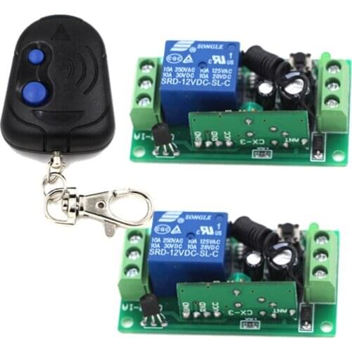 DC9V/24V 1CH Wireless Switch for Light Lamp LED ON OFF Wireless Remote Control 2Receiver&Transmitter Momenrary Toggle Latched