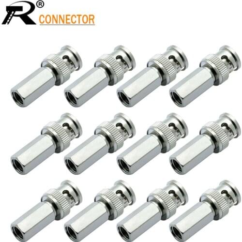 BNC MALF TWIST ON CONNECTOR FOR CCTV RG58/RG/RG59/RG6 Cable CCTV Security Video BNC Connector Adapter 12/50/100pcs