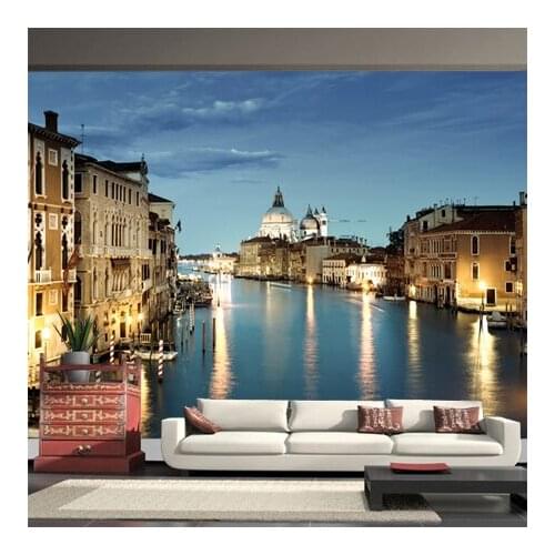 Venice City Night Large Photo Mural Wallpaper 3D Personalized Europe Modern Living Room Bedroom Scenery Wall Paper Home Decor