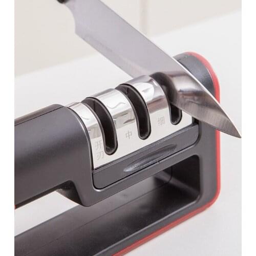 Household quick sharpener upgrade 3-stage kitchen sharpener Multi-function diamond vegetable cutting sharpener