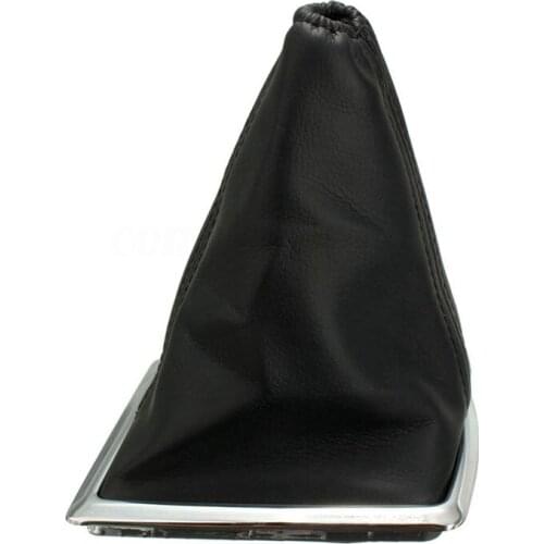 Black PU Leather Gear Gaiter Boot Knob Cover Handbrake For Ford Focus 2005-2012