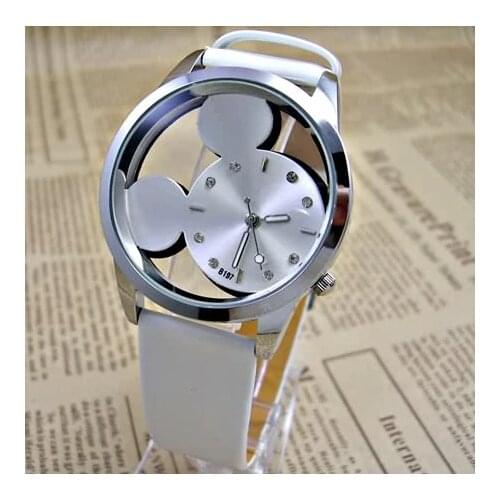 Children Watch Fashion Casual Cartoon Mickey Girl Boy Women Watches Leather Quartz Wrist Watches Relogio Feminino