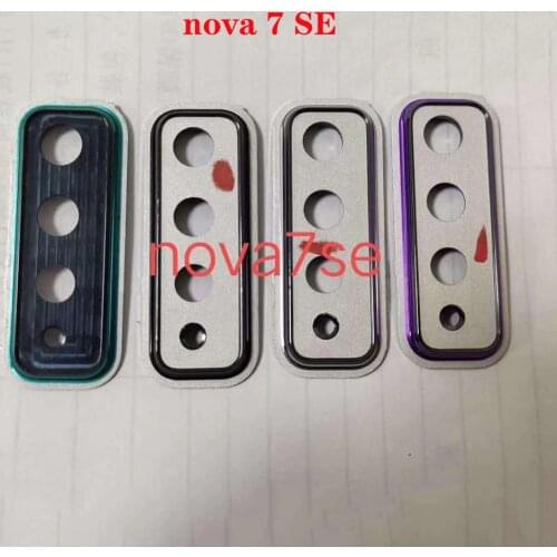 For Huawei nova 7 SE Back Rear Camera Lens Glass Cover Ring with Glass lenses
