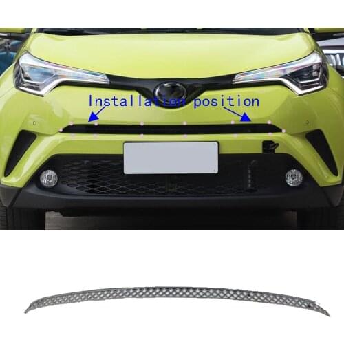 For TOYOTA C-HR CHR 2017 2018 2019 2020 Car Auto Body Protection Detector ABS Chrome Trim Front Up Grid Grill Grille Panel