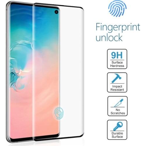Curved Full Screen Glass for Samsung Galaxy S10 Screen Protector Glass for Galaxy S10 Plus S10E S10 5G S10 + Tempered film