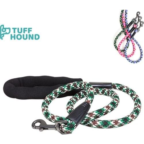 Round Dog Leash Nylon Dogs Walking Lead Rope Pet Long LeashBelt for Dog Outdoor Walking Training Pet Leads Belt with Foam Handle