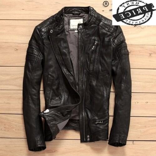 Genuine Leather 100% Jacket Men Clothes 2021 Korean Streetwear Real Sheepskin Coat Slim Fit Motorcycle Jaqueta De Couro