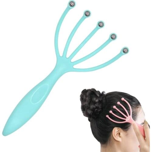 Hair Scalp Massager Brush Handheld Claw Head Spa Massager Five Finger Ball Deep Relaxation Relieve Pressure Relief Massage