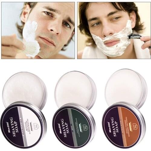 100g Shaving Soap Epilator Barber Shop Mustache Beard Hair Removal Foam Cream Nourishing Refreshing Oil Control Travel Portable