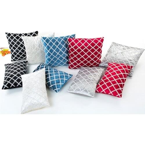 Pastoral Fashion Pillowcase Simple Personality Trend Stripes Plush Pillow Case Solid Color Sofa Pillow for Seat Chair Home Decor