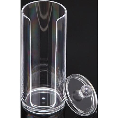 New Clear Acrylic Cotton Swabs Sticks Box Holder Cosmetic Storage Box Cotton Pads Container Makeup Organizer Home