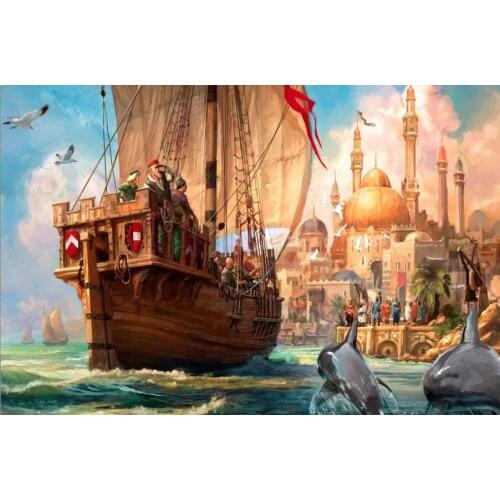 Great navigation The wooden puzzle 1000 pieces ersion jigsaw puzzle white card adult childrens educational toys