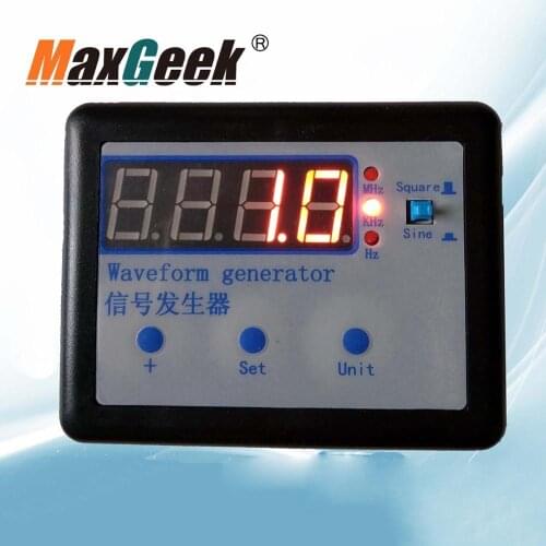 Maxgeek WG100 Handheld Signal Generator 10MS/S Dual Channel Sine Wave Square Wave Frequency Meter Black