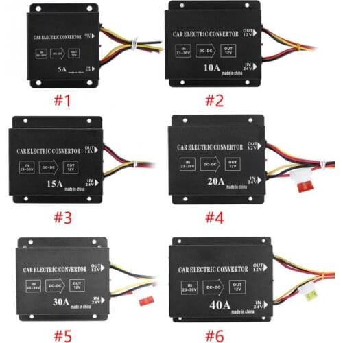 Power Converter Electric Inverter Voltage Reducer Step-down Transformer DC 24V to 12V 60W 120W 180W 240W 360W for Car Truck