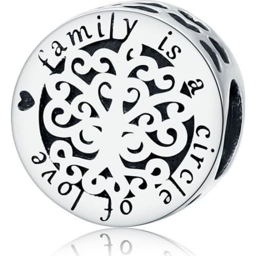 REBEKE Authentic 100% 925 sterling silver family tree beads fit bangle original bracelet charm necklace pendant jewelry making