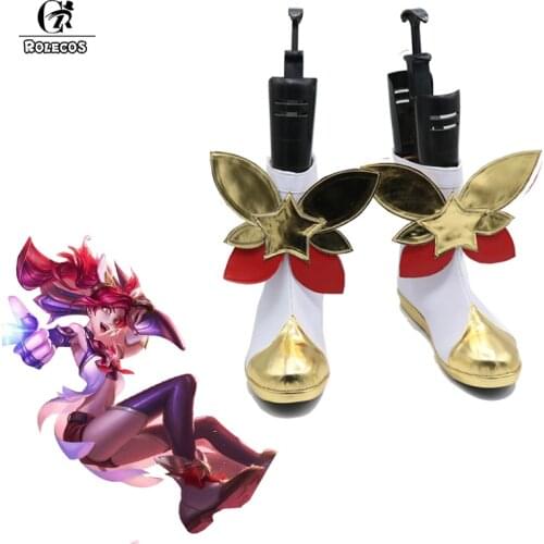 ROLECOS LOL Star Guardian Jinx Cosplay Shoes LOL Jinx Cosplay Boots Magical Girl Jinx Cos