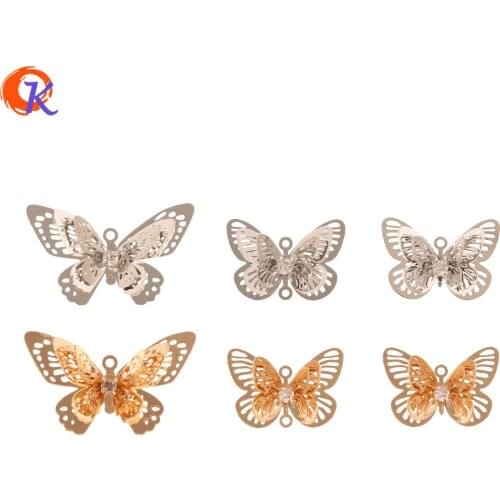 Cordial Design 50Pcs Jewelry Accessories/Earrings Charms/DIY Making/Sheet Copper/Butterfly Shape/Hand Made/Earring Findings