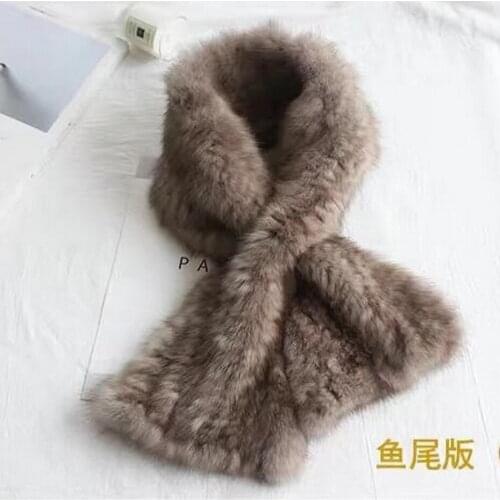 2020 Fxfurs New Style Russian Mink Fur Scarves High Quality Real Fur Wraps Super Luxury Winter Warm Fur Mufflers Girls Love