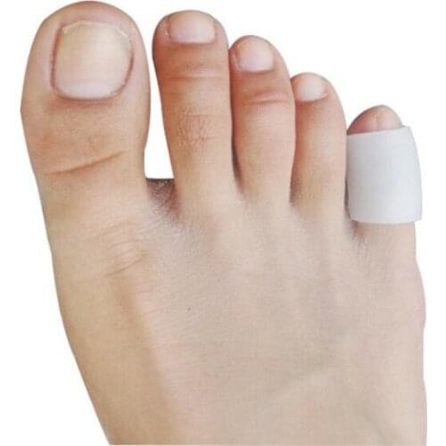 6pcs/3 pairs Silicone gel little toe tube corns blisters Corrector pinkie protector gel bunion sleeve toe Bone Brace Support
