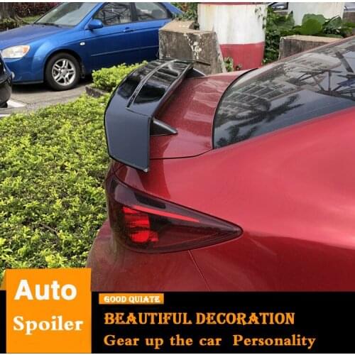 For Mazda 3 AXELA Spoiler 2014 2015 2016 2017 2018 2019 2020 Sport ABS Material Car Rear Wing Trunk Rear Spoiler With lamp tail