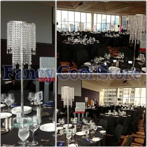 90cm 35.4"(H) Wedding Crystal Table centerpiece flower stand table chandelier Wedding Props 10pcs/lot