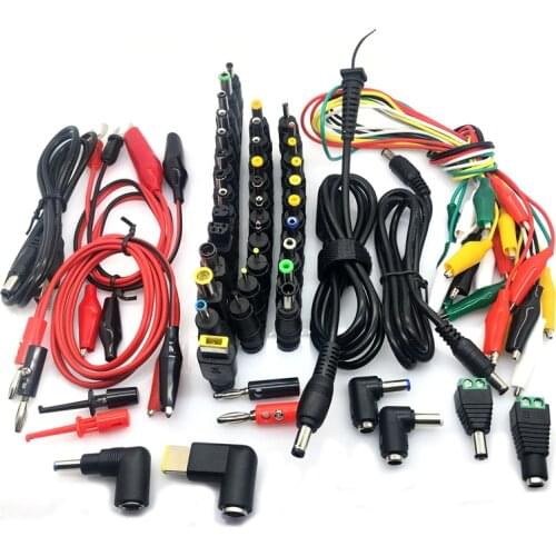 34 pcs Universal Laptop DC Power Supply Adapter Connector Plug AC DC conversion head Jack Charger Connectors Laptop Power Adapte