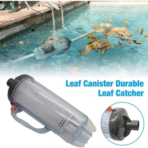 Large Capacity Vacuum Leaf Catcher For Swimming Pool Leaf Suction Tank Leaf Canister With Filter Basket 24cm Hose Cleaning Tools