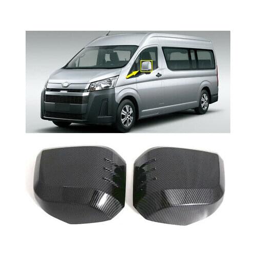 Rearview Side Door Mirror Cover Trim 2pcs For Toyota HiAce 6th Gen H300 19 - 20