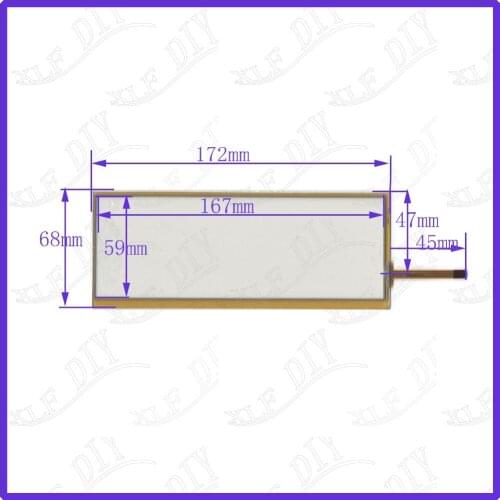 ZhiYuSun AM 3567 6inch 4Wire Resistive TouchScreen Panel Digitizer 172*68mm this is compatible For GPS car