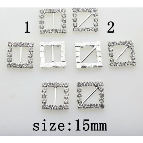 New Hot 10Pcs 15mm square Shiny Diy apparel jewelry Accessories rhinestones pedestal Wedding decoration embellishments caps