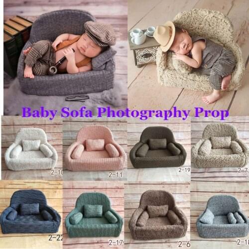 4 Pcs/set Newborn Photography Props Baby Posing Sofa Pillow Set Chair Decoration Infant Photo Shooting Accessories