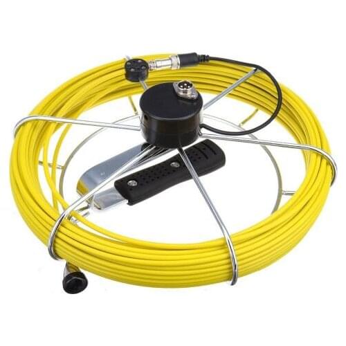 7D1 Sewer Drain Pipe Video Inspection Camera 20m Fiberglass Push Cable Reel Stainless Steel Wheel Fits 7D1 23mm size camera