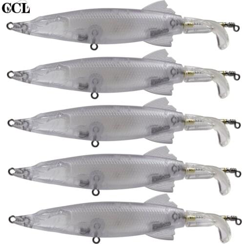 CCLTBA 12.5cm 13.5g Blank Topwater Lure Hard Floating Unpainted Bass Lure Fishing Tackle DIY Fishing Lures