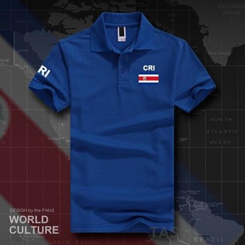 Costa Rica polo shirts men short sleeve white brands printed for country 2017 cotton nation team flag new CRI Costa Rican Tico