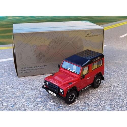 1/18 Almost Real For Land Rover Defender 90 Works V8 70th limited 300 Diecast CAR MODEL Gifts Collection Red Metal,Plastic