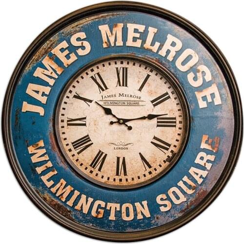 Creative Retro Wall Clock Coffe Shop Bar Wall Decoration Mute Clocks Nostalgic Ornaments Wall-mounted Clocks Accessories Watches