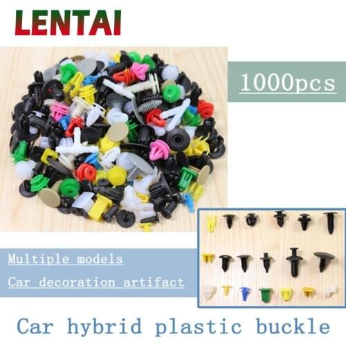 LENTAI 1000pcs/set Auto Bumper Fastener Car Door Fender Rivet Fastener For Peugeot 307 206 207 407 508 2008 406 Volvo XC60 S60