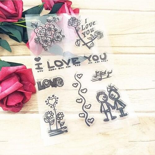 Hot selling Love you transparent clear stamp / silicone seal roller stamp DIY scrapbook album / card production