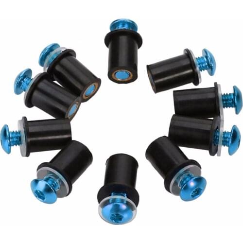 M5 18mm blue Windscreen Bolts Screws Windshield screw Kit common fits for motorcycle fairings windshields