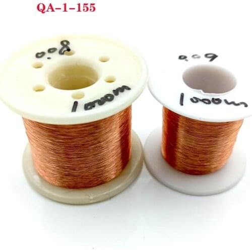 0.08mm 0.09mm 1000m Copper Wire Polyurethane enameled wire QA-1-155 0.08 mm * 1000m 0.09 mm x 1000 meters/p
