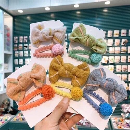 Sweet Princess Hairpin Girls Hair Accessories Bow Hair Clips Baby Clips Butterfly Hair Pins Lovely Kids Cute Headdress 2 Piece