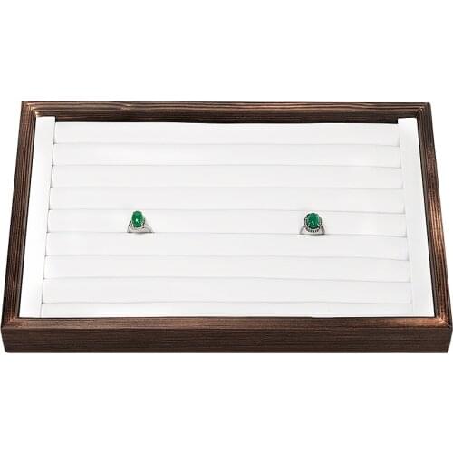 2020 New Arrivals Advanced Wooden Tray Fashion Large Jewelry Display Organizer Box customizable For Ring Necklaces Bracelace