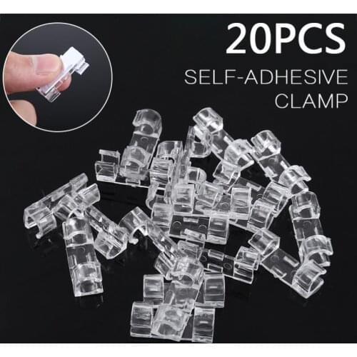 New Arrival Self-adhesive Transparent Wire Finisher Portable Mini Cable Clamp Storage Fixing Clips For Power Cords